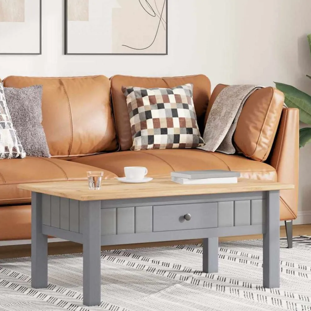 vidaXL Mesas-Mesa de centro madera de pino estilo Panamá 100x60x43,5 cm