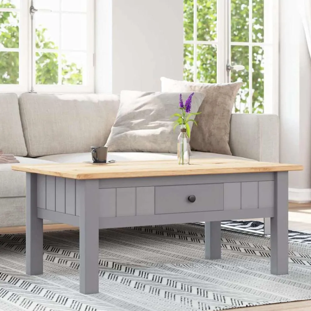 vidaXL Mesas-Mesa de centro madera de pino estilo Panamá 100x60x43,5 cm