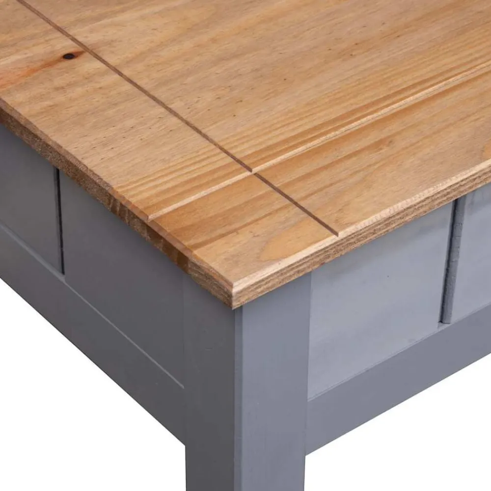 vidaXL Mesas-Mesa de centro madera de pino estilo Panamá 100x60x43,5 cm