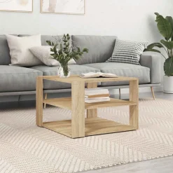 vidaXL Mesas-Mesa de centro madera de ingeniería 58x58x40cm