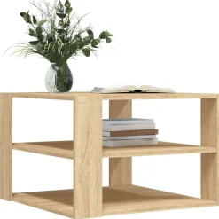 vidaXL Mesas-Mesa de centro madera de ingeniería 58x58x40cm