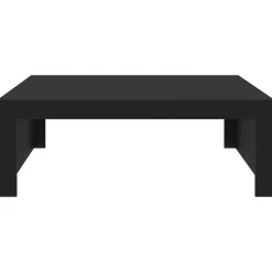 vidaXL Mesa de centro madera contrachapada 100x100x35 cm Negro New
