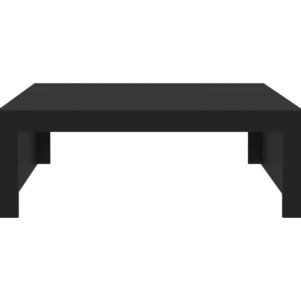 vidaXL Mesa de centro madera contrachapada 100x100x35 cm Negro New