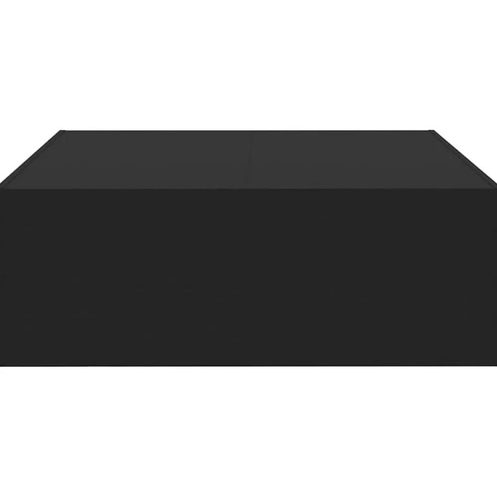 vidaXL Mesa de centro madera contrachapada 100x100x35 cm Negro New