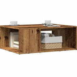 vidaXL Mesa de centro madera de ingeniería envejecida 90x67x33 cm Madera antigua Online