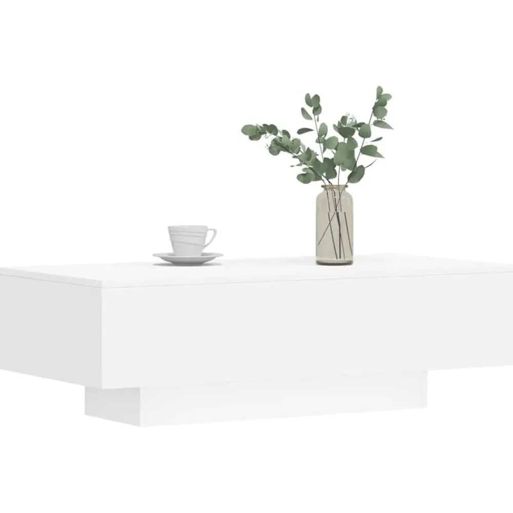 vidaXL Mesa de centro madera de ingeniería 100x49,5x31 cm Blanco Sale