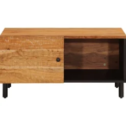 vidaXL Mesa de centro madera maciza de acacia 80x50x40 cm Natural Best