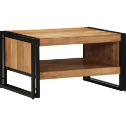 vidaXL Mesa de centro madera maciza de acacia 70x50x38 cm Marrón Clearance