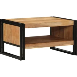 vidaXL Mesa de centro madera maciza de acacia 70x50x38 cm Marr&oacute;n Clearance