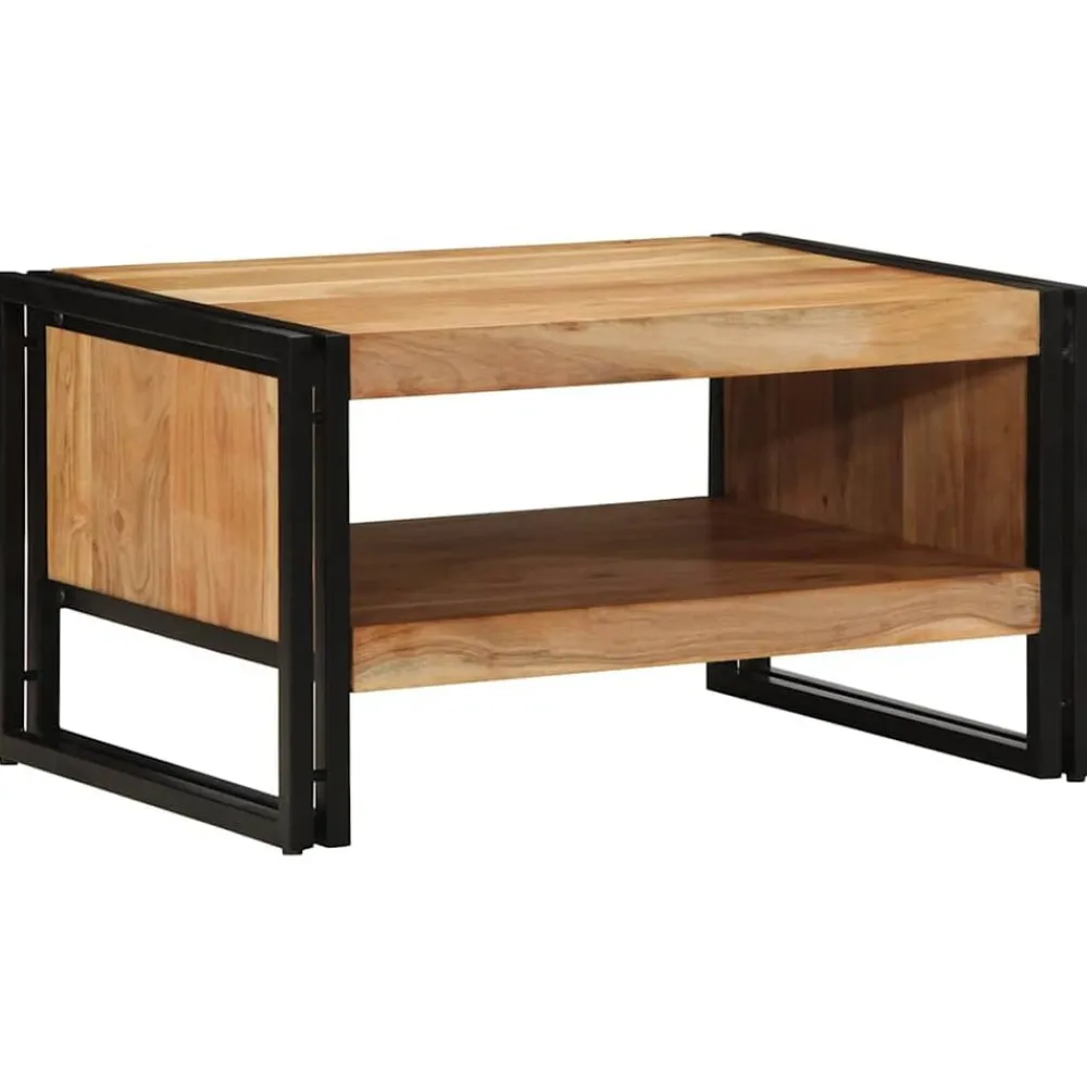 vidaXL Mesa de centro madera maciza de acacia 70x50x38 cm Marrón Clearance