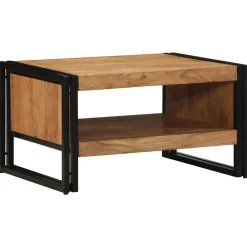 vidaXL Mesa de centro madera maciza de acacia 70x50x38 cm Marrón Clearance