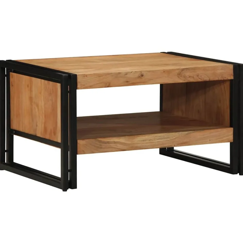 vidaXL Mesa de centro madera maciza de acacia 70x50x38 cm Marrón Clearance