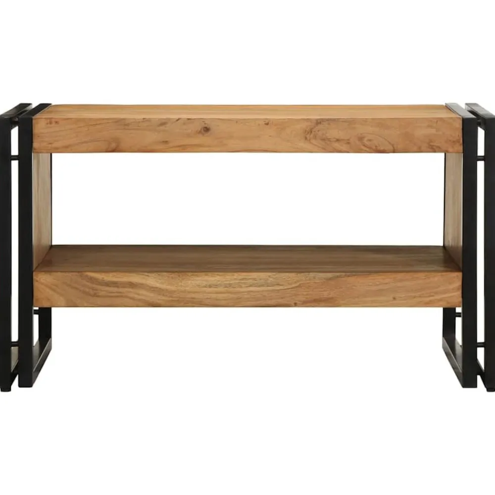 vidaXL Mesa de centro madera maciza de acacia 70x50x38 cm Marrón Clearance