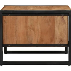 vidaXL Mesa de centro madera maciza de acacia 70x50x38 cm Marrón Clearance