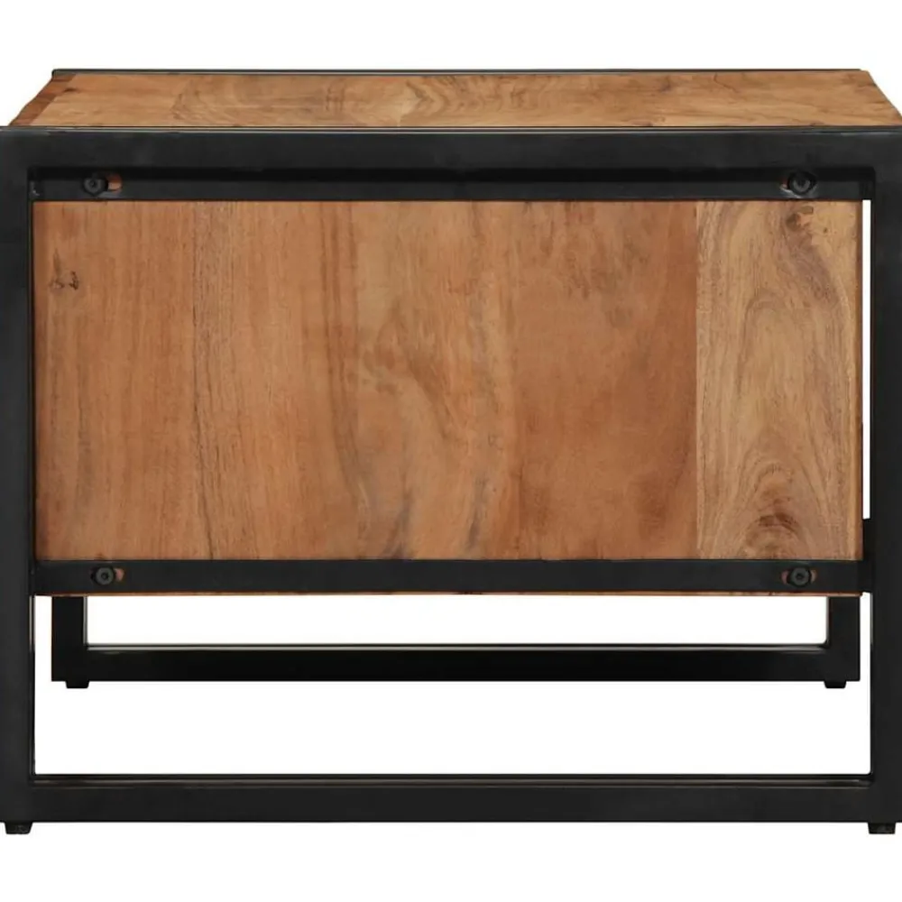 vidaXL Mesa de centro madera maciza de acacia 70x50x38 cm Marrón Clearance
