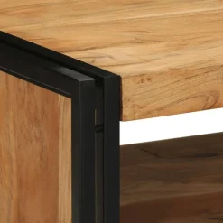 vidaXL Mesa de centro madera maciza de acacia 70x50x38 cm Marrón Clearance