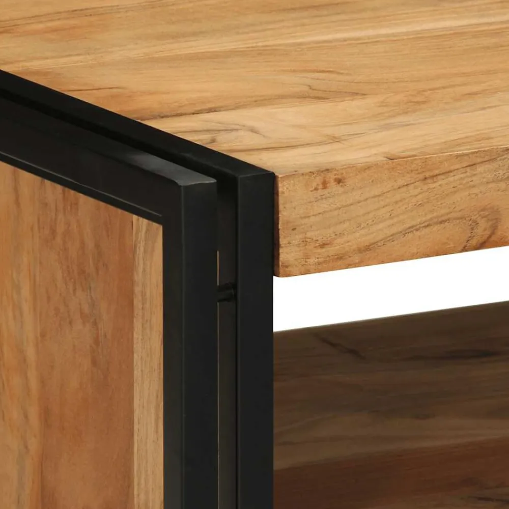 vidaXL Mesa de centro madera maciza de acacia 70x50x38 cm Marrón Clearance