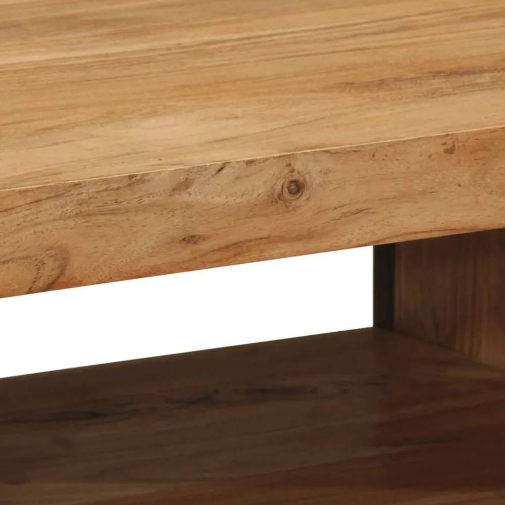 vidaXL Mesa de centro madera maciza de acacia 70x50x38 cm Marrón Clearance