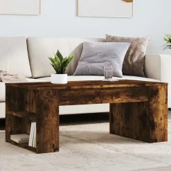 vidaXL Mesa de centro madera de ingeniería 102x55x42 cm Roble ahumado Online