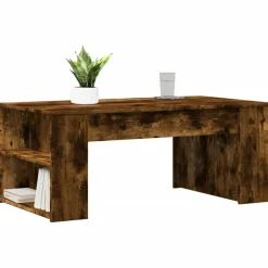 vidaXL Mesa de centro madera de ingeniería 102x55x42 cm Roble ahumado Online
