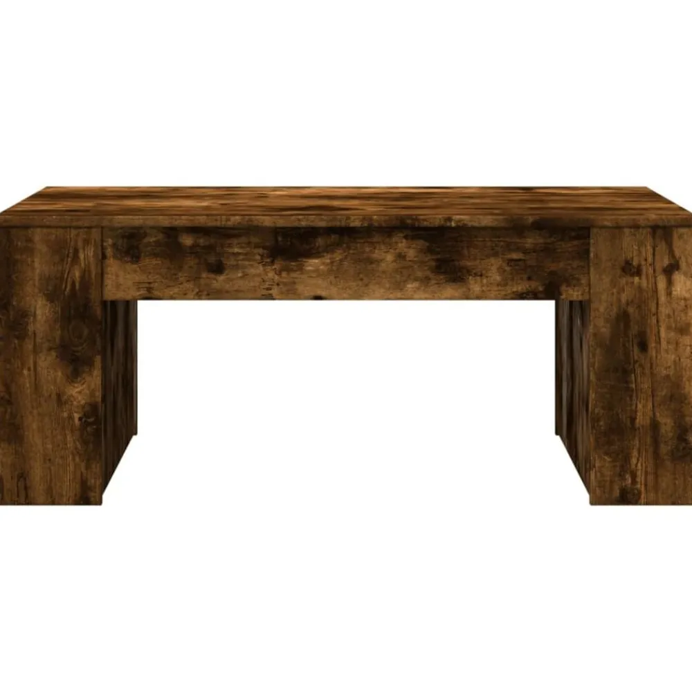 vidaXL Mesa de centro madera de ingeniería 102x55x42 cm Roble ahumado Online