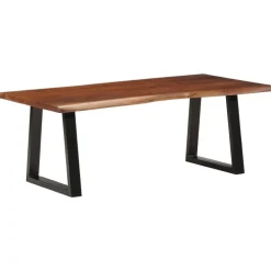vidaXL Mesa de centro madera maciza de acacia marrón miel 110x55x40 cm Marr&oacute;n miel