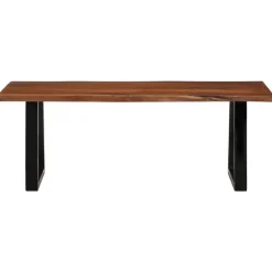 vidaXL Mesa de centro madera maciza de acacia marrón miel 110x55x40 cm Marr&oacute;n miel