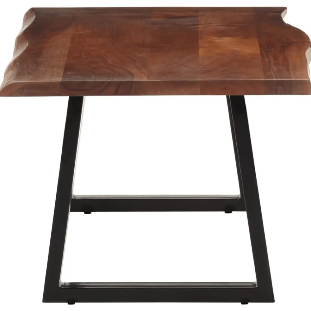 vidaXL Mesa de centro madera maciza de acacia marrón miel 110x55x40 cm Marrón miel