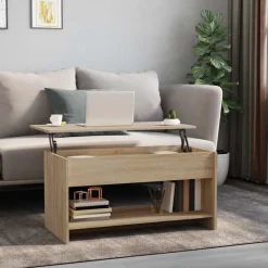 vidaXL Mesas-Mesa de centro madera de ingeniería 102x50x52,5 cm