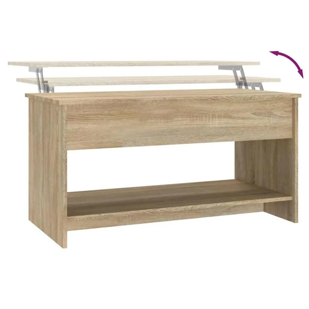 vidaXL Mesas-Mesa de centro madera de ingeniería 102x50x52,5 cm