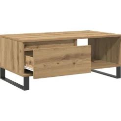 vidaXL Mesa de centro madera de ingeniería 90x50x36,5 cm Roble artisan Clearance