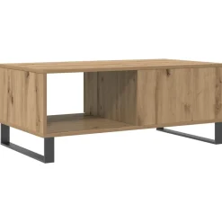 vidaXL Mesa de centro madera de ingeniería 90x50x36,5 cm Roble artisan Clearance