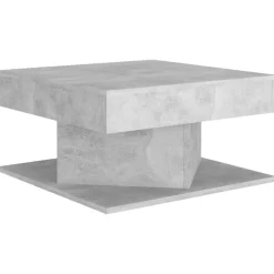 vidaXL Mesa de centro madera contrachapada gris hormigón 57x57x30 cm Gris hormigón Best