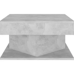 vidaXL Mesa de centro madera contrachapada gris hormigón 57x57x30 cm Gris hormigón Best