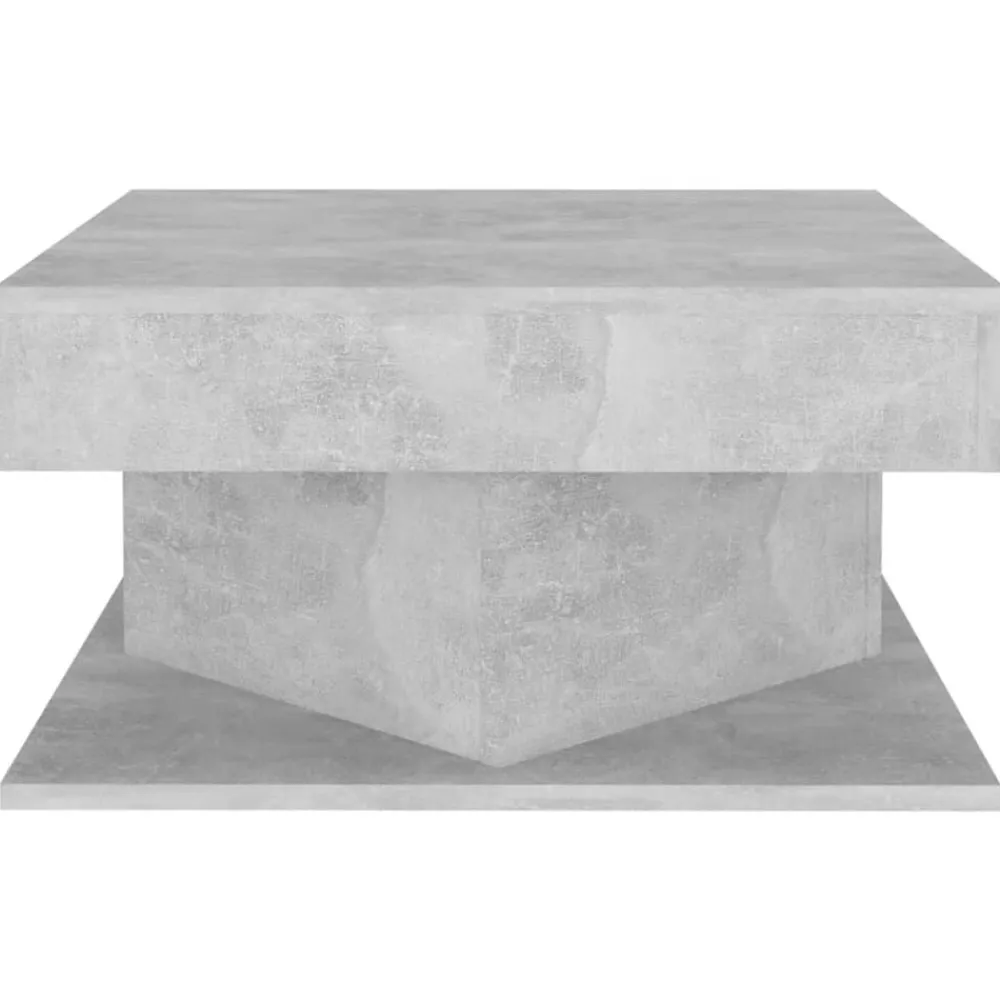 vidaXL Mesa de centro madera contrachapada gris hormigón 57x57x30 cm Gris hormigón Best
