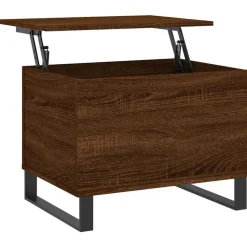 vidaXL Mesa de centro madera contrachapada roble marrón 60x44,5x45 cm Marrón roble Best