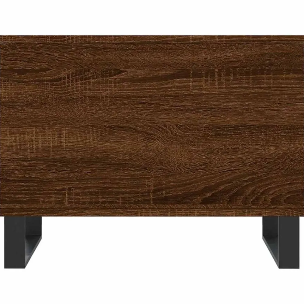 vidaXL Mesa de centro madera contrachapada roble marrón 60x44,5x45 cm Marrón roble Best