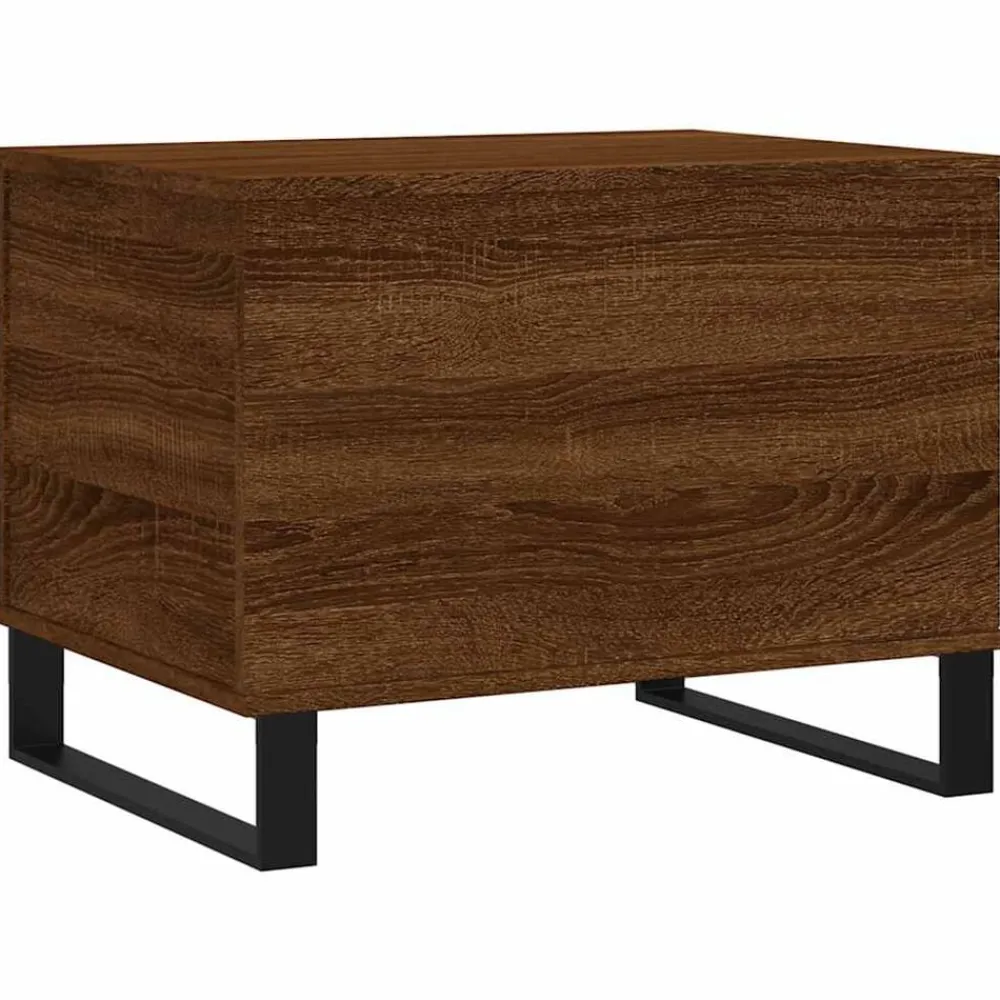 vidaXL Mesa de centro madera contrachapada roble marrón 60x44,5x45 cm Marrón roble Best