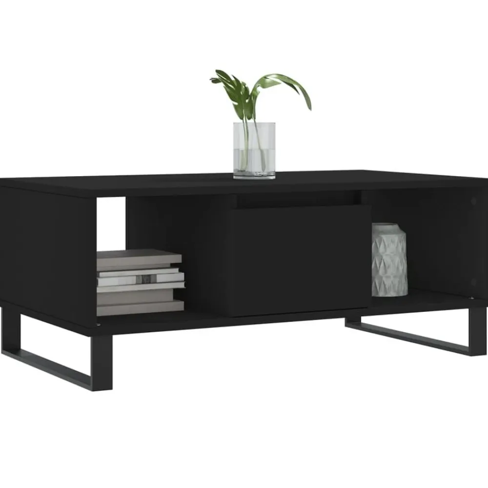 vidaXL Mesas-Mesa de centro madera contrachapada 90x50x36,5 cm