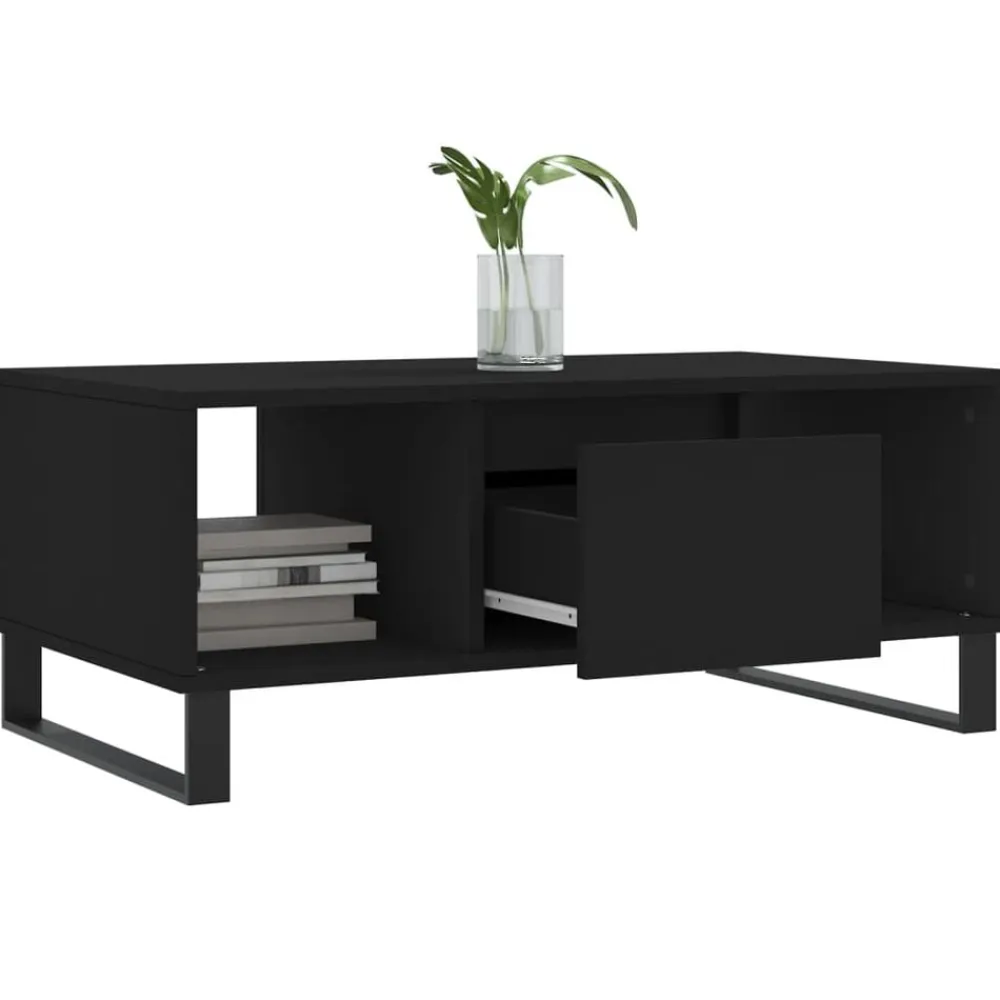 vidaXL Mesas-Mesa de centro madera contrachapada 90x50x36,5 cm