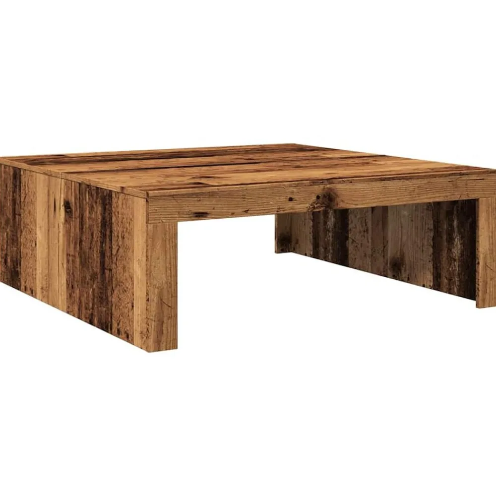 vidaXL Mesa de centro madera de ingeniería envejecida 100x100x35 cm Madera envejecida Online