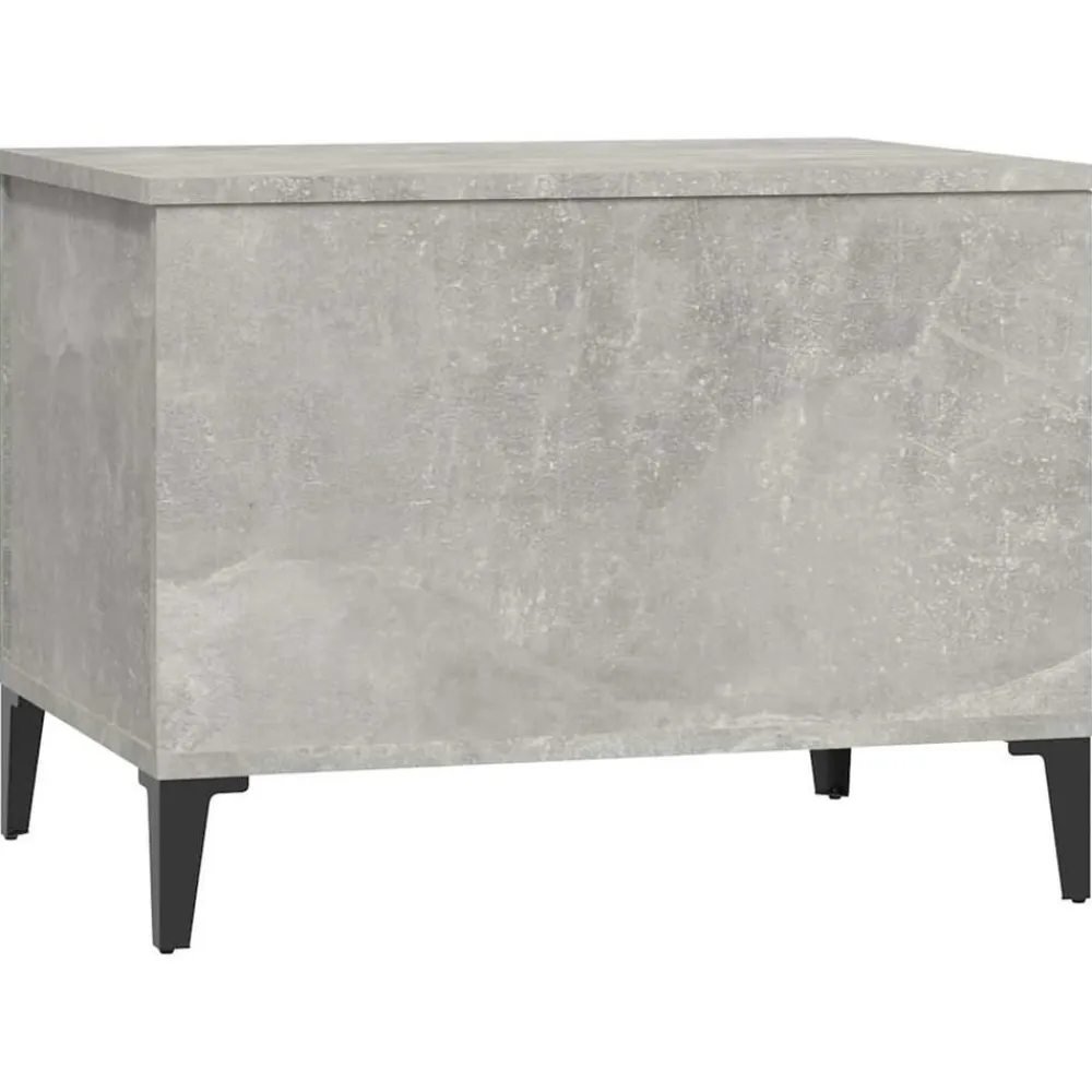 vidaXL Mesa de centro madera contrachapada gris hormigón 60x44,5x45 cm Gris hormigón Hot