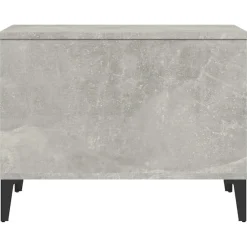vidaXL Mesa de centro madera contrachapada gris hormigón 60x44,5x45 cm Gris hormigón Hot