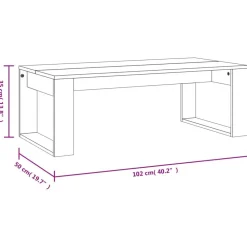 vidaXL Mesas-Mesa de centro madera de ingeniería 102x50x35 cm