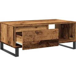 vidaXL Mesa de centro madera de ingeniería envejecida 90x50x36,5 cm Madera antigua Best