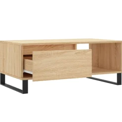 vidaXL Mesa de centro madera contrachapada 90x50x36,5 cm Roble Sonoma Online