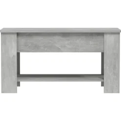 vidaXL Mesas-Mesa de centro madera de ingeniería gris hormigón 101x49x52 cm