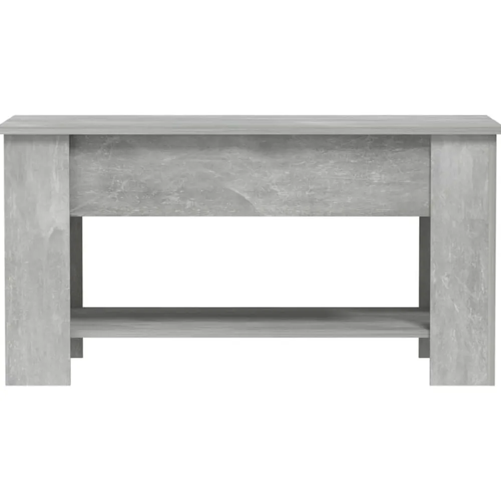 vidaXL Mesas-Mesa de centro madera de ingeniería gris hormigón 101x49x52 cm