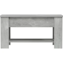 vidaXL Mesas-Mesa de centro madera de ingeniería gris hormigón 101x49x52 cm