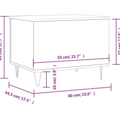 vidaXL Mesas-Mesa de centro madera contrachapada 60x44,5x45 cm